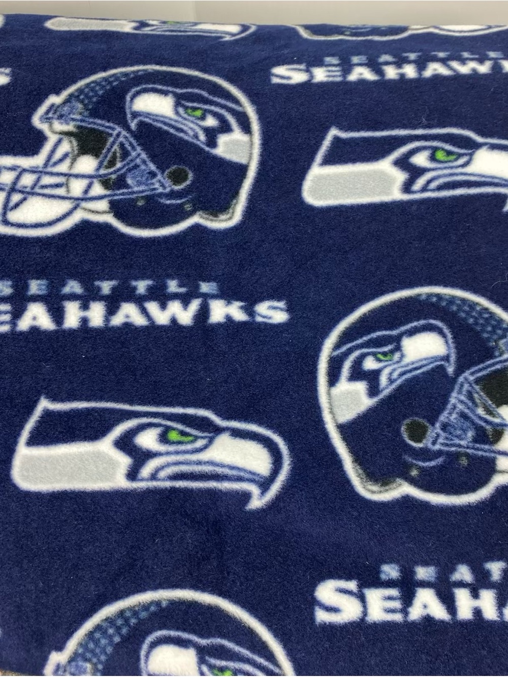 Seattle Seahawks Fleece Fabric 3.25 Yrd By 64” 2012 New 12th Man
